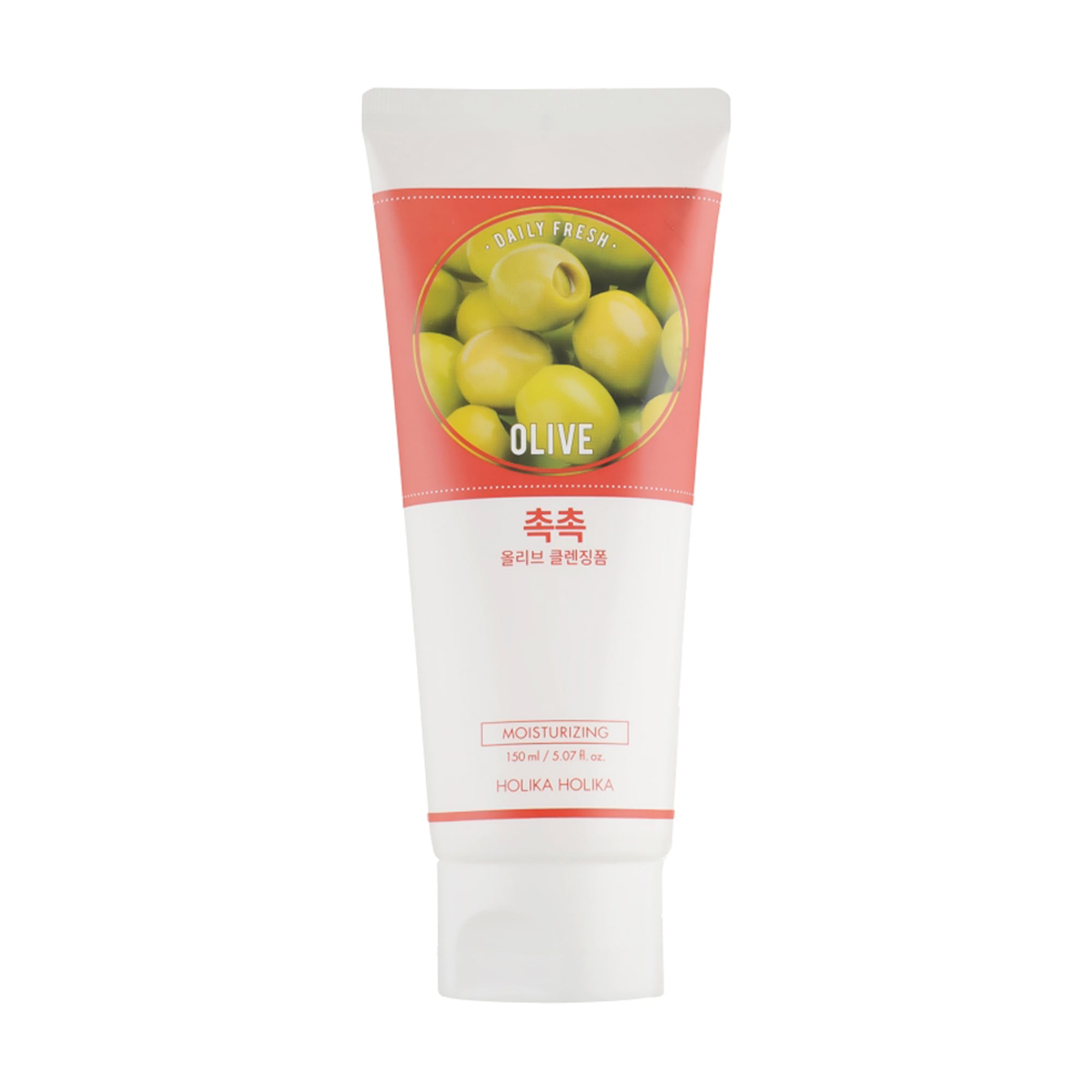 Зволожувальна очищувальна пінка для вмивання Holika Holika Daily Fresh Olive Cleansing Foam з екстрактом оливи, 150 мл